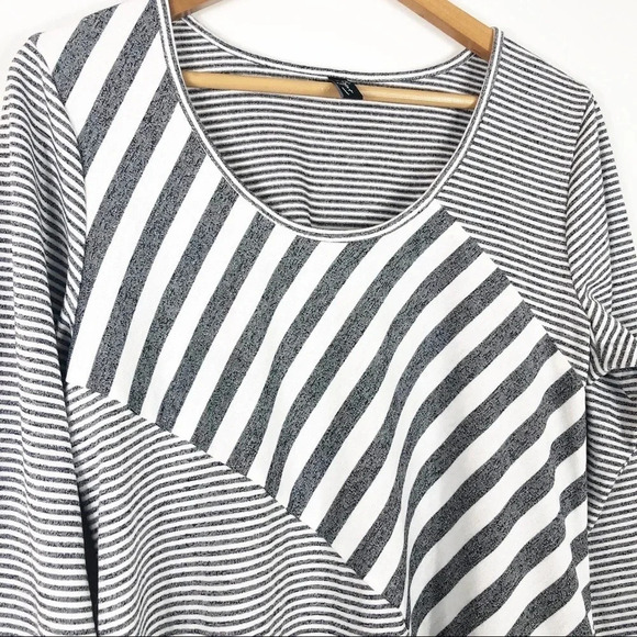 Fashque Studio | Multi Stripe Peplum Style Top - Picture 3 of 5